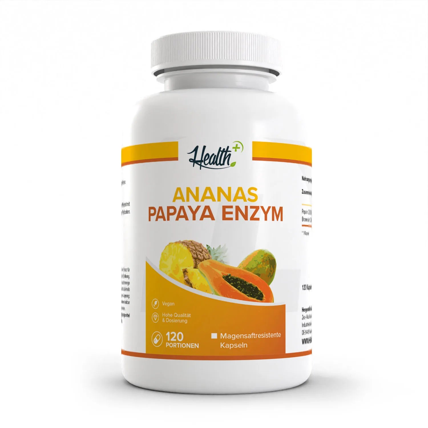 HEALTH+ ANANAS-PAPAYA-ENZYME, 120 Kapseln
