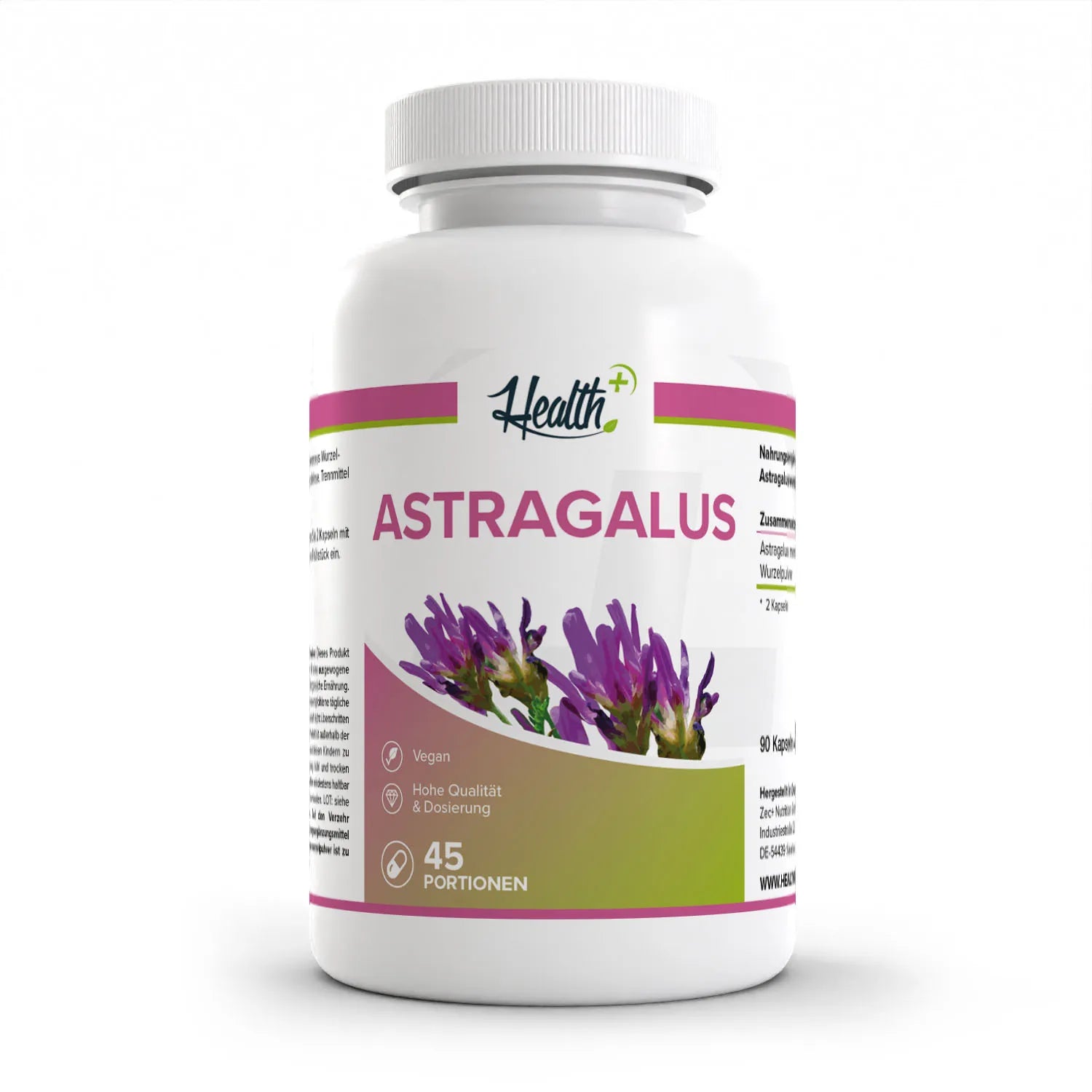 Asttragalus Extrakt Kapseln Vorderseite weiße Dose