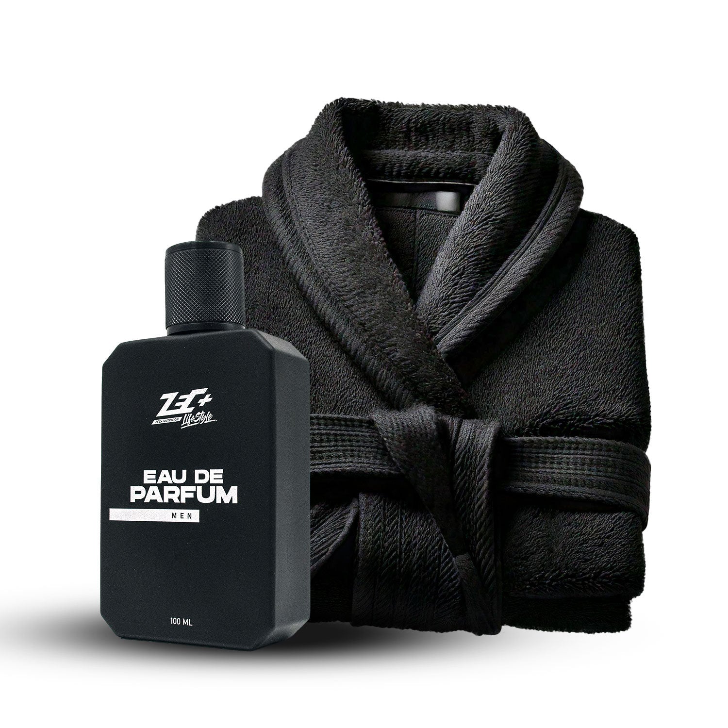 Zec+ Lifestyle Playboy Essentials Set mit schwarzem Bademantel und Eau de Parfum 100ml Vorderseite