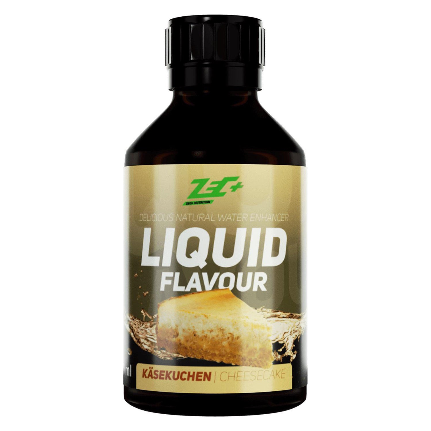 Zecplus Liquid Flavour Drops Käsekuchen 50ml Vorderseite braune Glasflasche