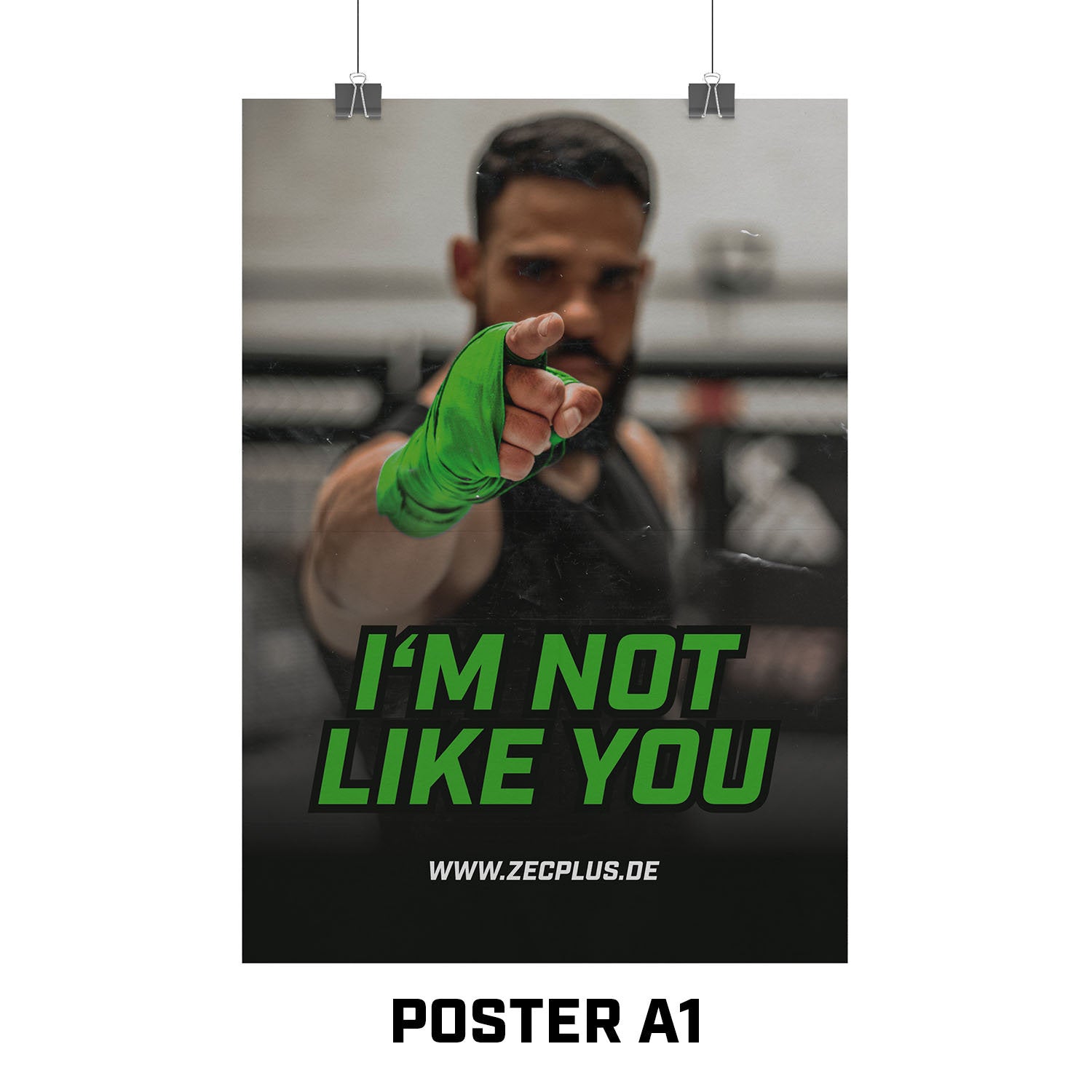Zec+ Poster DIN A1 mit Aufdruck I’m not like you Mann mit Fingerzeig