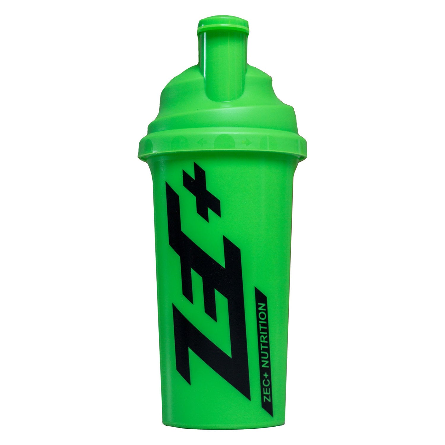 Grüner Zec+ Shaker 700ml Vorderseite mit schwarzem Logoaufdruck