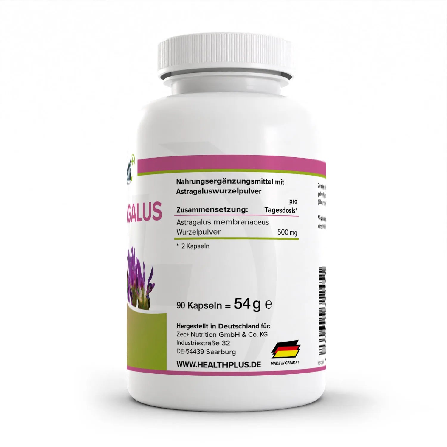 Asttragalus Extrakt Kapseln weiße Dose Ansicht Nährwerte