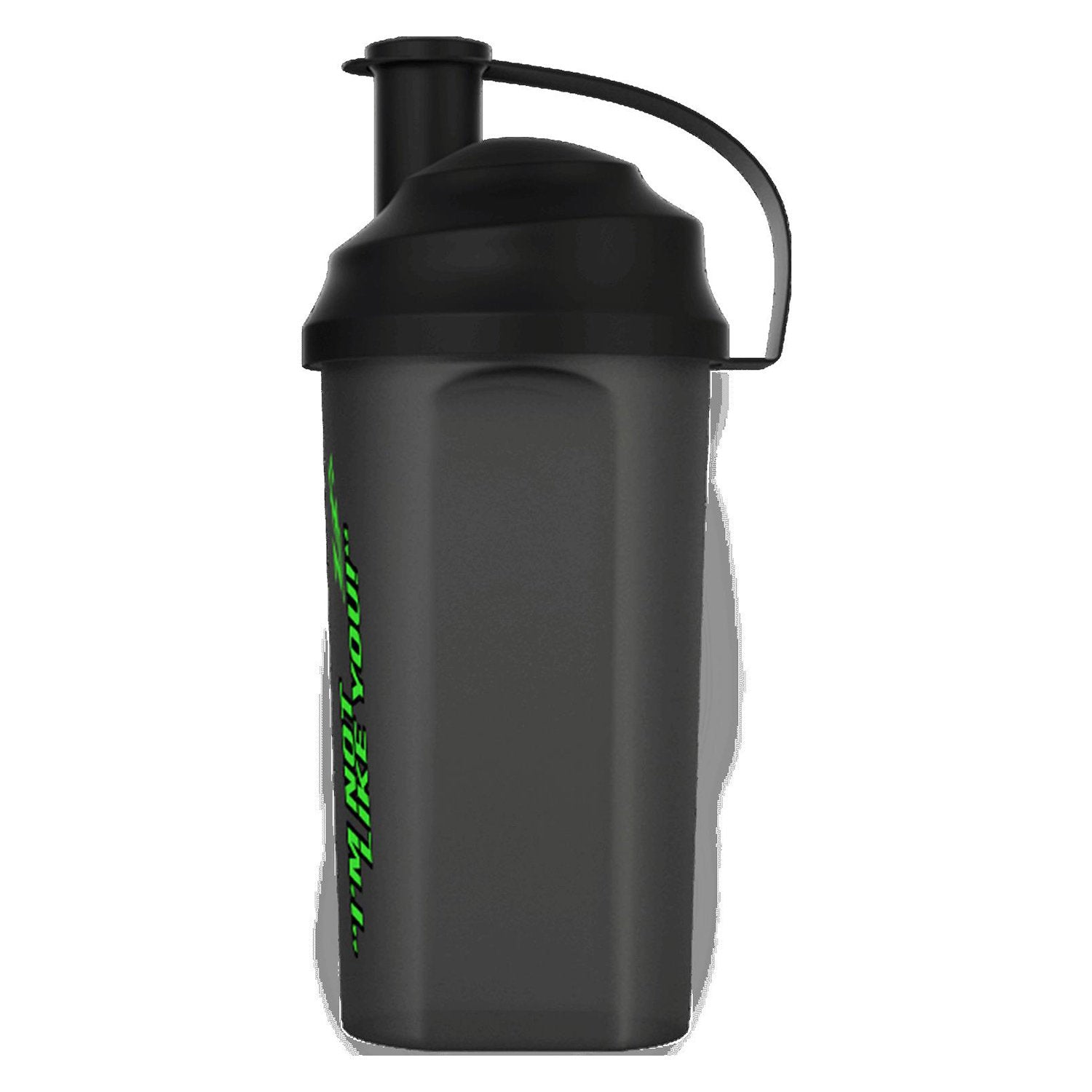 Schwarzer Zec+ Shaker 700ml mit schwarzem Deckel in Seitenansicht