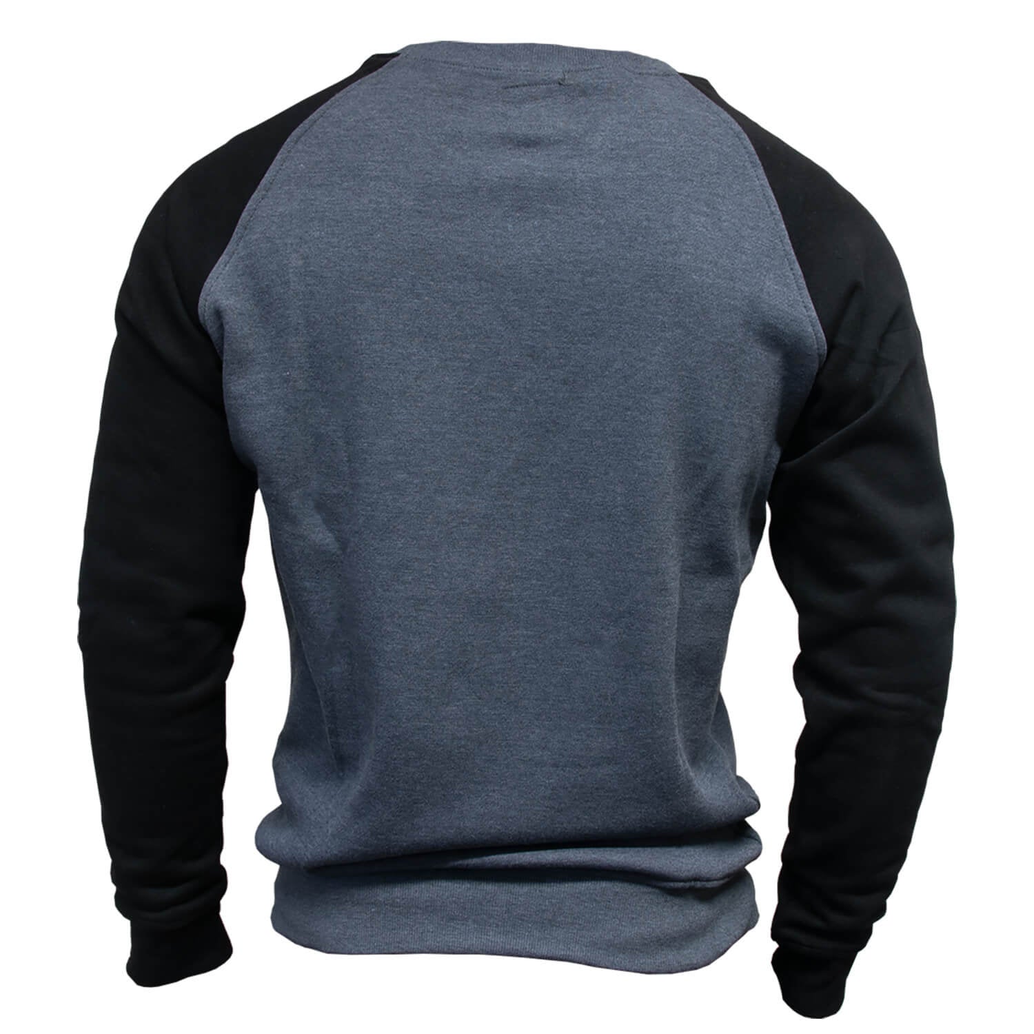 Zec+ Sweater Herren in Schwarz-Grau mit Hill Print, Rückseite