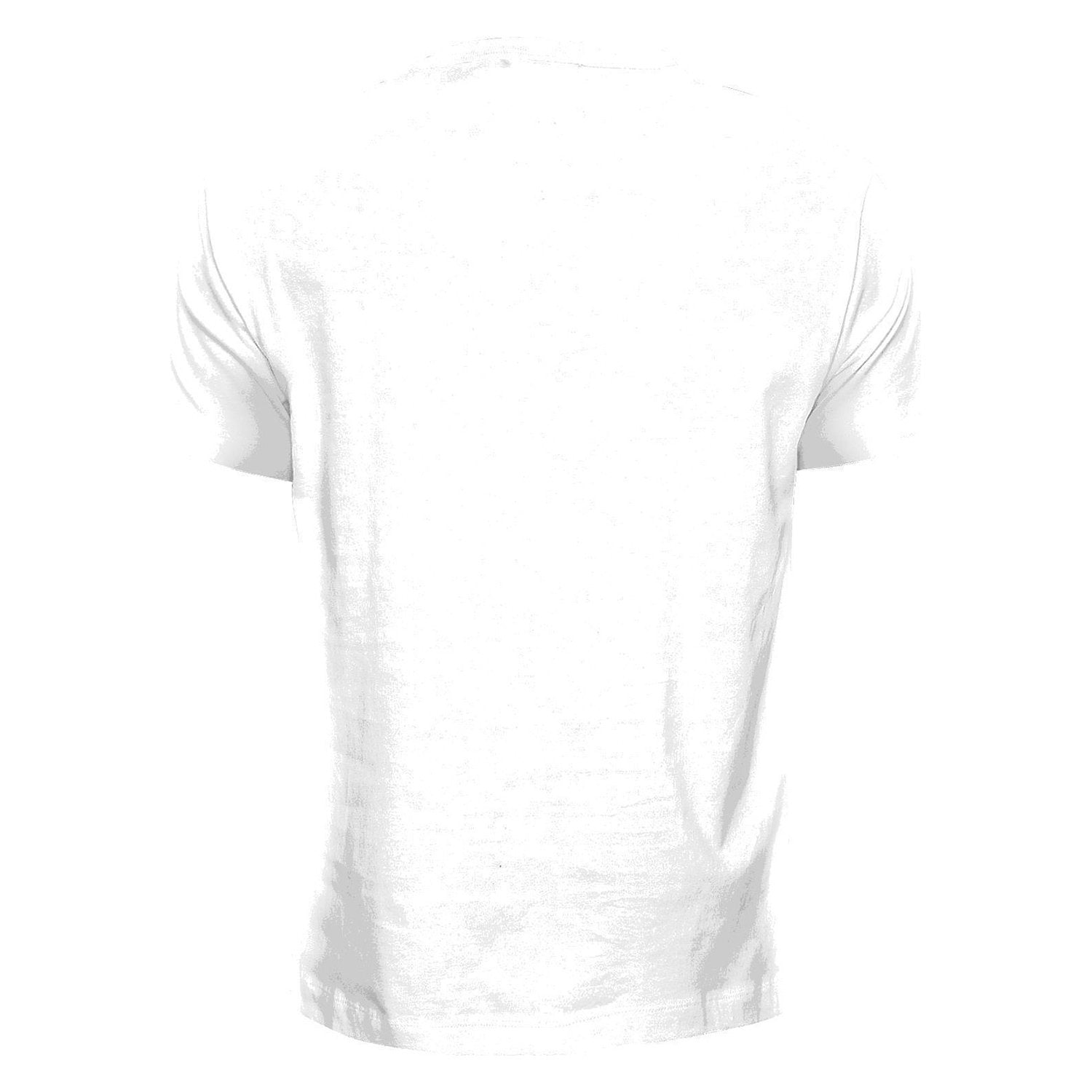 Weißes Zec+ Herren T-Shirt Rückseite ohne Aufdruck