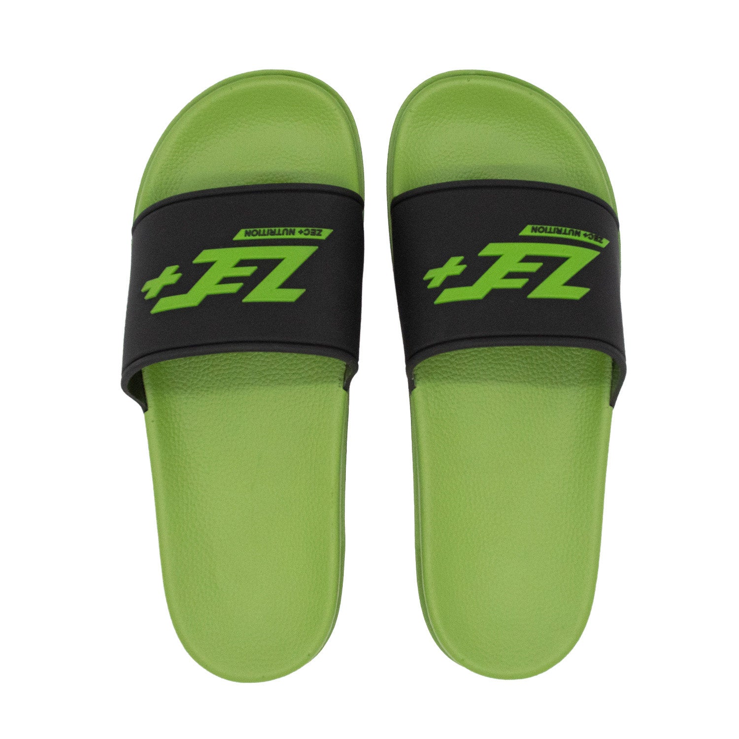 Zec+ Zectoletten grün-schwarz, Draufsicht mit Logo auf beiden Riemen