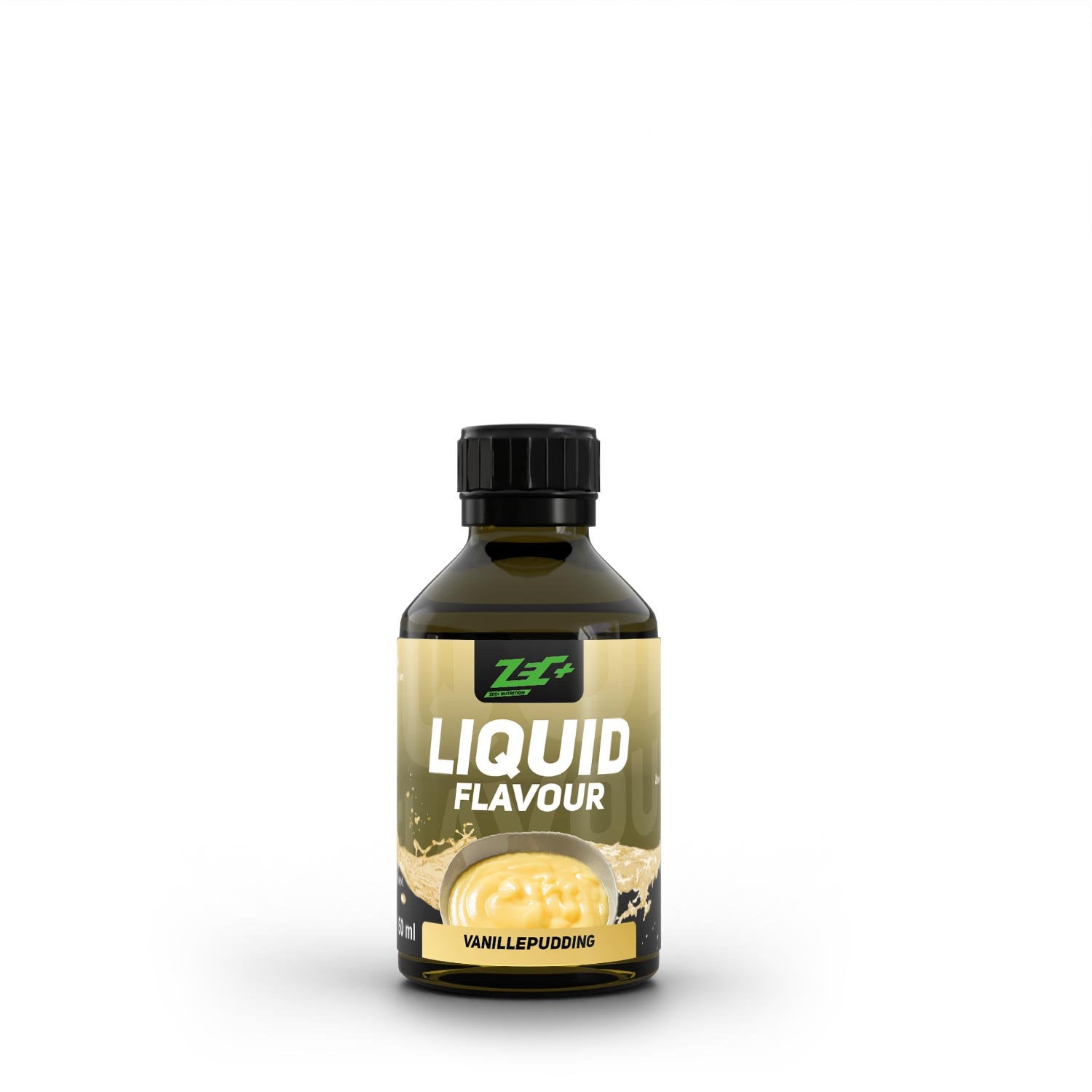 Zecplus Liquid Flavour Drops Vanillepudding 50ml Vorderseite braune Glasflasche