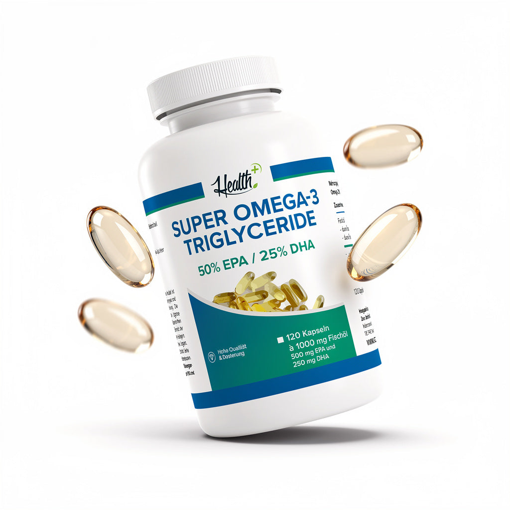 HEALTH+ SUPER OMEGA 3 TRIGLYCERIDE FISCHÖL, 120 Kapseln