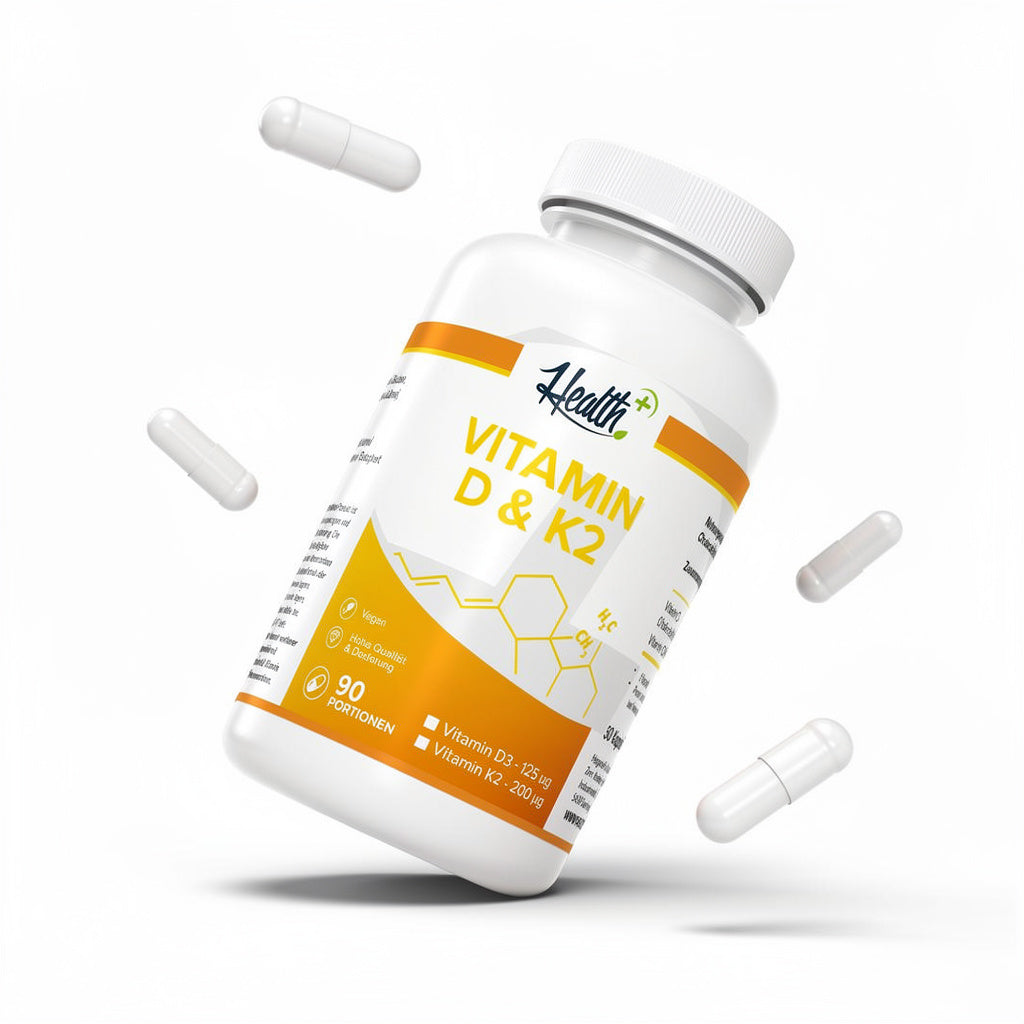 HEALTH+ VITAMIN D3 & K2, 90 Kapseln