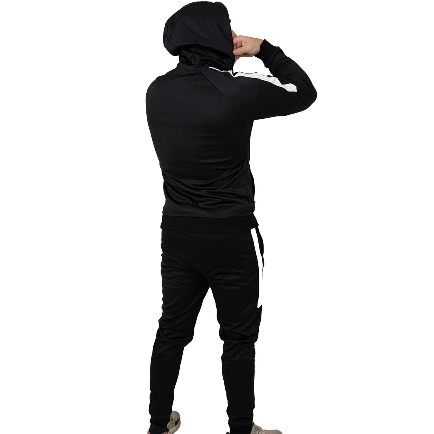 Zec+ Passion Tracksuit Herren in Schwarz, Rückansicht, XS bis 5XL