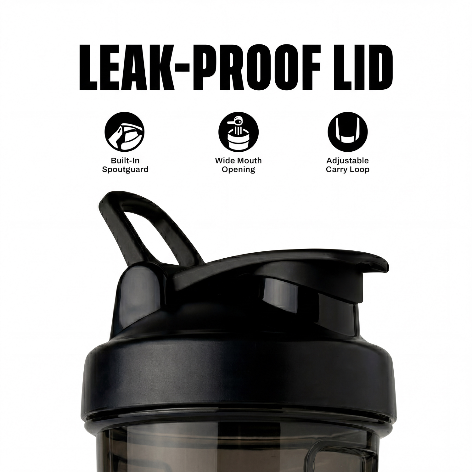 ZEC+ PREMIUM SHAKER schwarz-transparent, 500 ml
