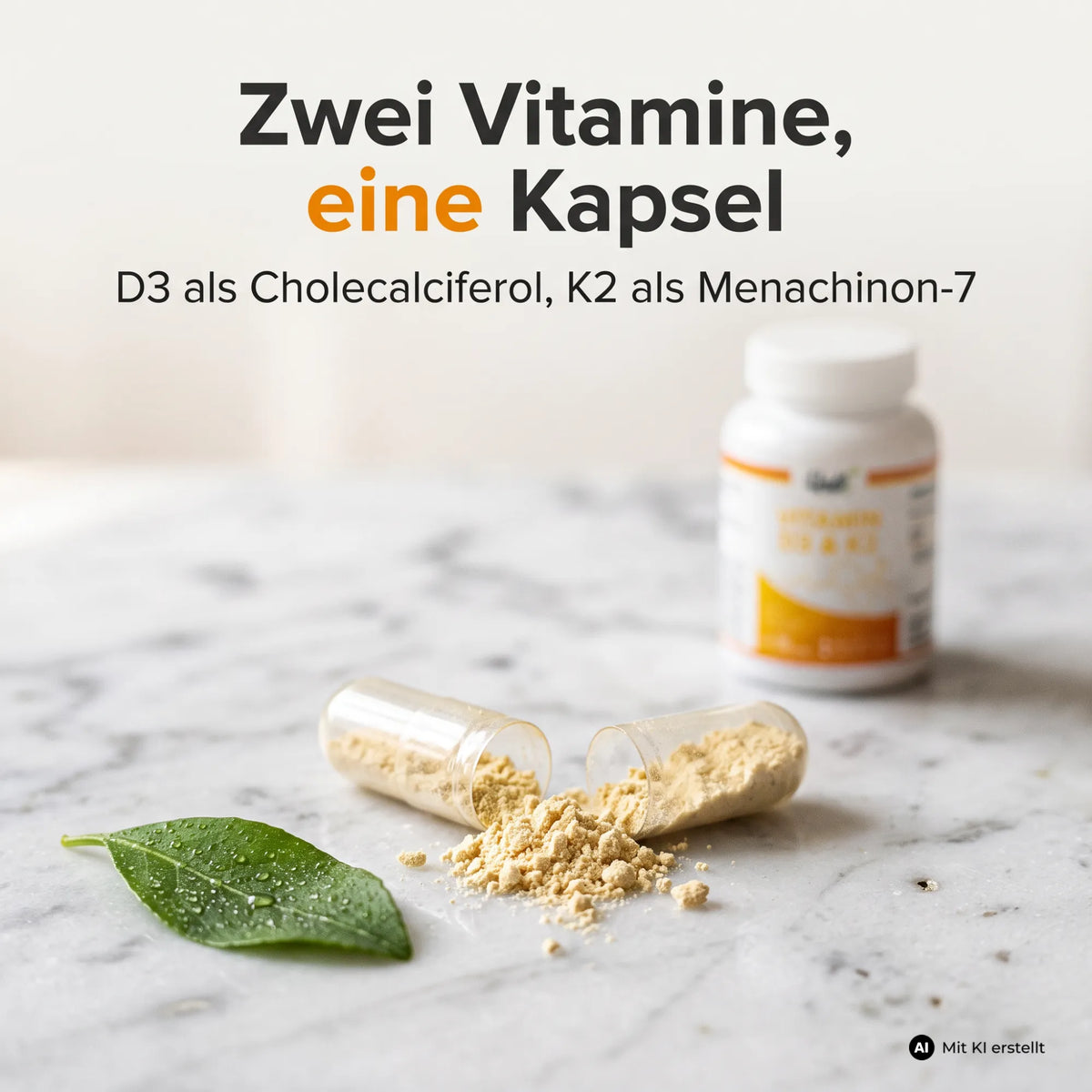 HEALTH+ VITAMIN D3 & K2, 90 Kapseln