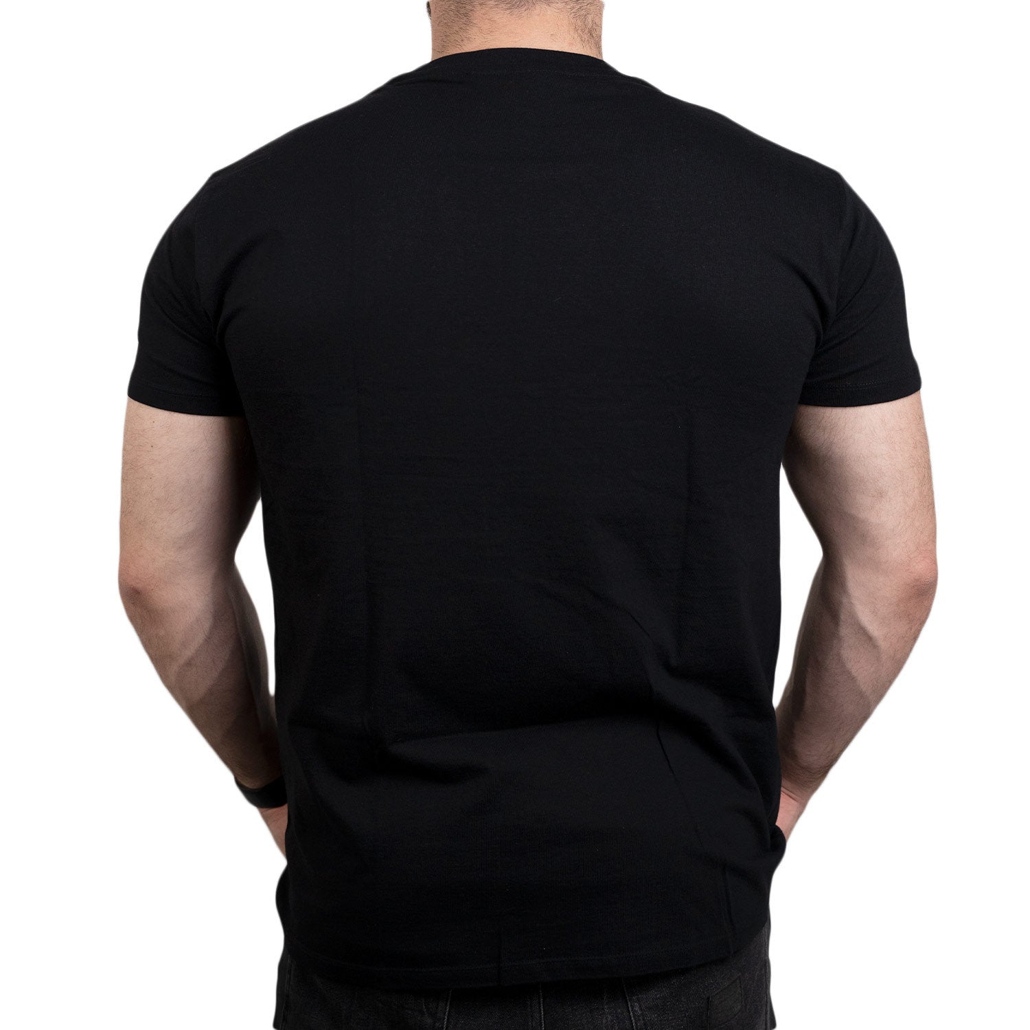 Schwarzes Herren T-Shirt Rückseite ohne Aufdruck