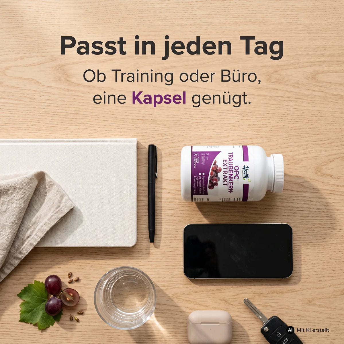 HEALTH+ OPC TRAUBENKERN EXTRAKT, 120 Kapseln