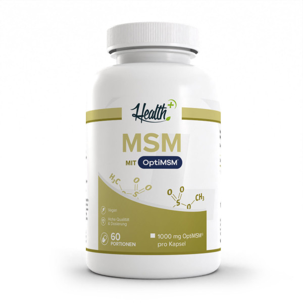 HEALTH+ MSM Kapseln mit OptiMSM®, 120 Kapseln